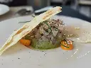 Tartare di Branzino, guacamole e mayonnaise fatta in casa